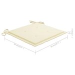vidaXL Chaises à manger de jardin avec coussins lot de 2 Acacia massif