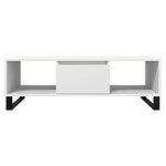 vidaXL Table basse blanc 104x60x35 cm bois d'ingénierie