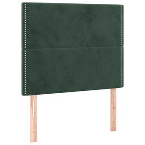 vidaXL Têtes de lit 2 Pièces Vert foncé 100x5x78/88 cm Velours