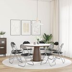 vidaXL Chaise pliante 8 pc Simili cuir Noir et gris 48 x 43 5 x 81 cm