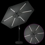 vidaXL Parasol de jardin avec lampes LED 270 x 270 cm Polyester