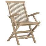 Salon de jardin meuble d'extérieur ensemble de mobilier 7 pièces gris bois de teck solide 02_0017435