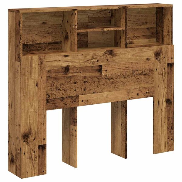 vidaXL Armoire de tête de lit vieux bois 120x19x103 5 cm