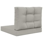 vidaXL Coussin de canapé d'extérieur 2 Pièces Gris Polyester