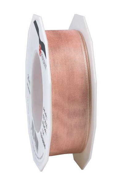 Organza four seasons 25-m-rouleau 25 mm peau de pêche laitonné