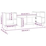 vidaXL Meuble TV Sonoma gris 160x35x55 cm Bois d'ingénierie
