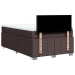 vidaXL Sommier à lattes de lit avec matelas Marron foncé 120x200 cm