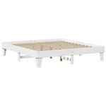 vidaXL Cadre de lit sans matelas blanc 200x200 cm bois massif de pin