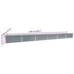 vidaXL Lit surélevé de jardin Acier galvanisé 600x80x45 cm Gris
