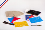 Boîte de 10 cartes simples pleins&déliés créées et imprimées en france avec 10 enveloppes