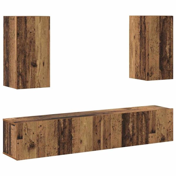 vidaXL Ensemble meuble TV 4 Pièces Bois ancien 160 x 30 x 30 cm