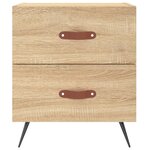 vidaXL Tables de chevet 2 Pièces chêne sonoma 40x35x47 5 cm