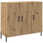 Buffet vidaXL Artisan Chêne 90x34x80 cm en bois d'ingénierie