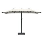 vidaXL Parasol de jardin Couleur sable 385 x 209 x 244 cm tissu