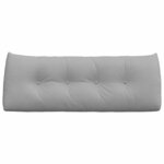 vidaXL Coussin de Dos Gris nuage 120 x 24 x 50 cm tissu