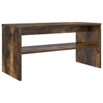 vidaXL Meuble TV Chêne fumé 80 x 35 x 40 cm Bois d'ingénierie