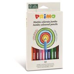 Boite de 12 crayons de couleur jumbo mine 5 5mm assortis x 6 primo