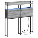 vidaXL Tête de lit de rangement Sonoma gris 90 cm Bois d'ingénierie