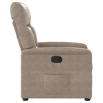 vidaXL Fauteuil inclinable taupe tissu microfibre