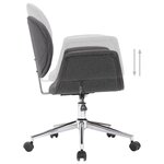 vidaXL Chaises pivotantes à manger lot de 4 gris tissu