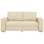 vidaXL Canapé 2 places Crème 180x78x84 cm Tissu