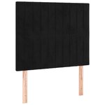 vidaXL Sommier à lattes de lit et matelas Noir 80x200 cm Velours