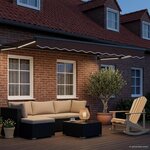 vidaXL Auvent rétractable électrique Marron 3 x 2 5 m