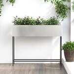 Jardinier surélevé vidaXL 100x26x82 cm en Acier Inoxydable