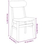 vidaXL Chaises à manger coussins 2 Pièces marron bois massif caoutchouc