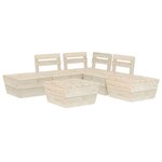 vidaXL Salon de jardin palette 6 Pièces Bois d'épicéa imprégné