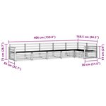 vidaXL Ensemble de canapés d'extérieur 6 Pièces Naturel