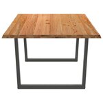 vidaXL Table à manger avec bord naturel 240x120x74cm bois massif chêne
