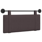 vidaXL Tête de lit suspendue Marron foncé Tissu