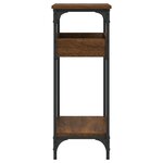 vidaXL Table console avec étagère chêne marron 75x29x75 cm
