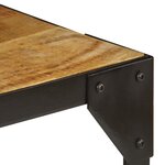 vidaXL Table basse Bois massif de manguier brut et acier 110 cm