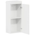 vidaXL Armoire murale de salle de bain avec porte TULUM Blanc brillant
