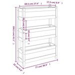 vidaXL Jardinière Blanc 77x25x104 5 cm Bois massif de pin