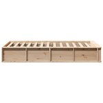 vidaXL Cadre de lit avec stockage Marron 90 x 190 cm bois
