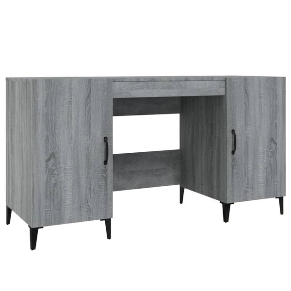 vidaXL Bureau Sonoma gris 140x50x75 cm Bois d'ingénierie