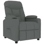vidaXL Fauteuil de massage Gris foncé Tissu