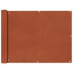 vidaXL Écran de balcon en tissu Oxford 90x600 cm Ocre marron