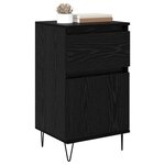 vidaXL Buffet avec tiroir Chêne noir 35 x 40 x 70 cm Bois d'ingénierie