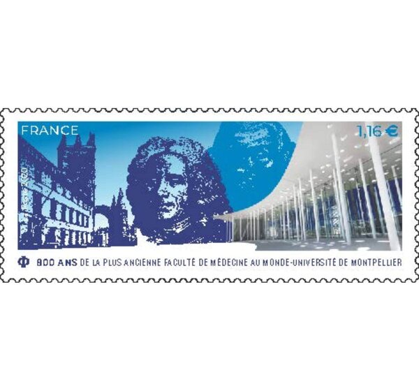 Timbre - 800 ans Faculté Médecine Montpellier - Lettre Prioritaire