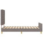 vidaXL Cadre de lit avec tête de lit Taupe 90 x 200 cm tissu