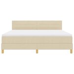 vidaXL Lit à ressorts avec matelas Crème 180 x 200 cm tissu