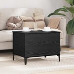 vidaXL Table basse Chêne noir 60 x 44 5 x 45 cm Bois d'ingénierie