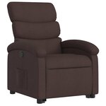 vidaXL Fauteuil inclinable marron foncé tissu