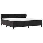 vidaXL Lit à ressorts avec matelas Noir 200 x 200 cm Velours