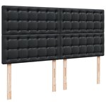vidaXL Cadre de lit ottoman avec matelas noir 180x200 cm similicuir