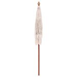 vidaXL Parasol Crème (185-195) x 250 cm Coton et bois massif